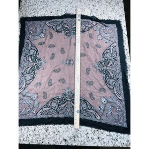 Georgiou 100% Wool Paisley Scarf Square 34x34 Made In Japan Fringed  Category